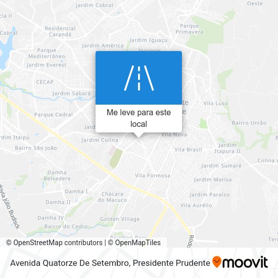 Avenida Quatorze De Setembro mapa