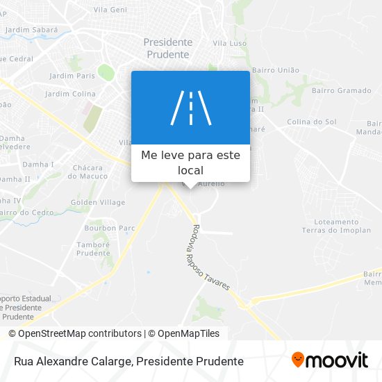 Rua Alexandre Calarge mapa