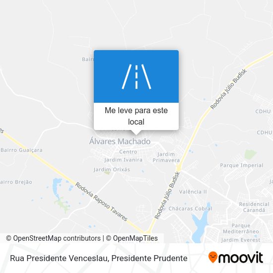 Rua Presidente Venceslau mapa