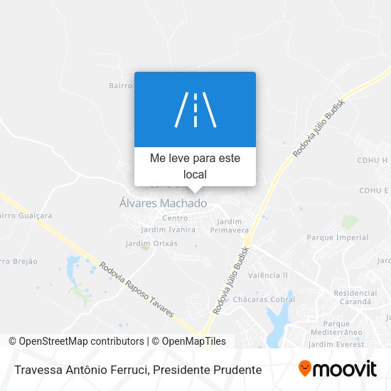 Travessa Antônio Ferruci mapa