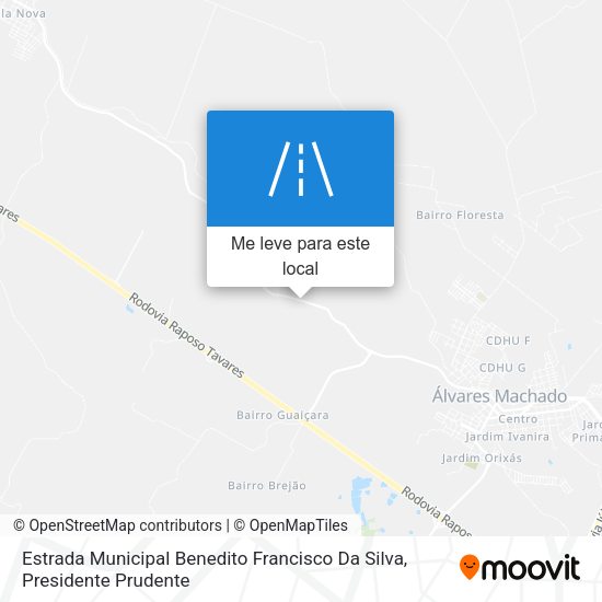 Estrada Municipal Benedito Francisco Da Silva mapa