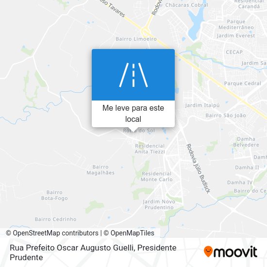 Rua Prefeito Oscar Augusto Guelli mapa