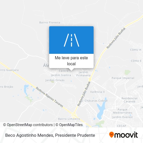 Beco Agostinho Mendes mapa