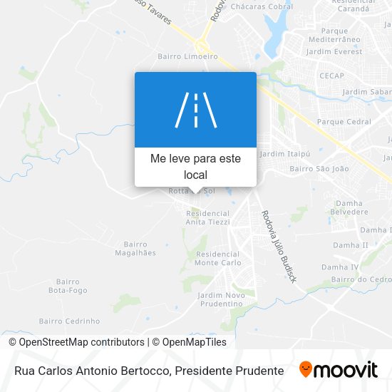 Rua Carlos Antonio Bertocco mapa