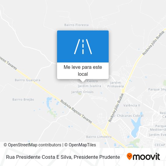 Rua Presidente Costa E Silva mapa