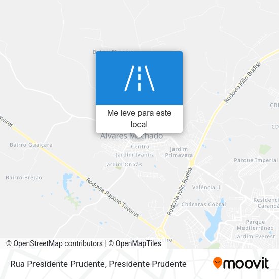 Rua Presidente Prudente mapa