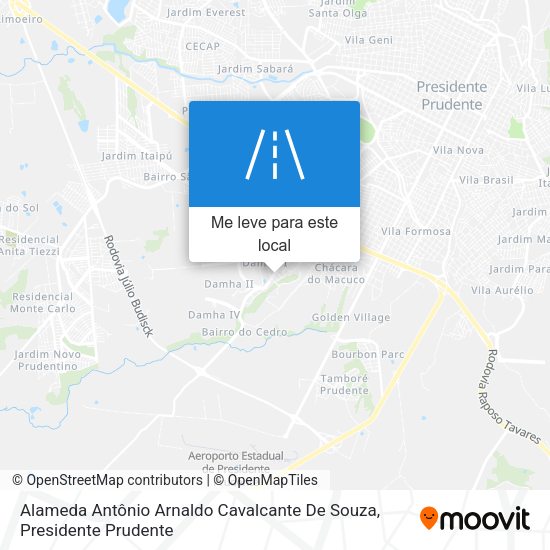 Alameda Antônio Arnaldo Cavalcante De Souza mapa