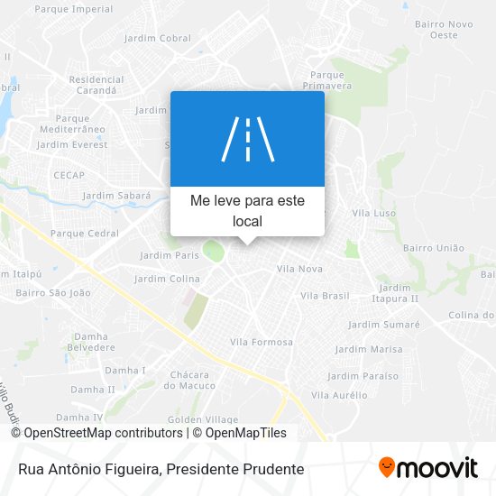 Rua Antônio Figueira mapa