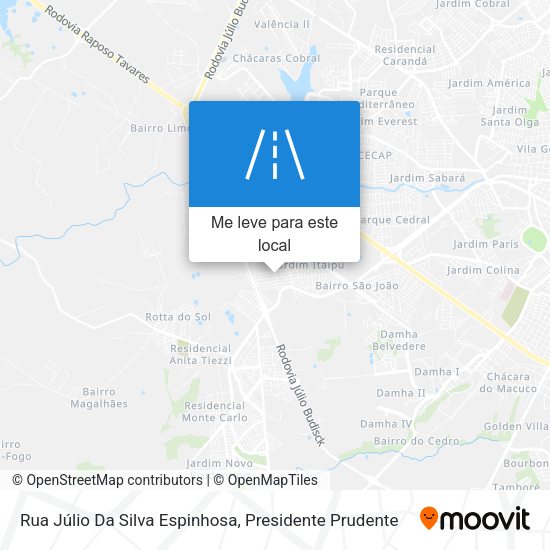 Rua Júlio Da Silva Espinhosa mapa