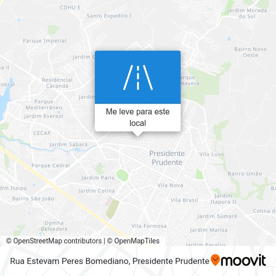 Rua Estevam Peres Bomediano mapa