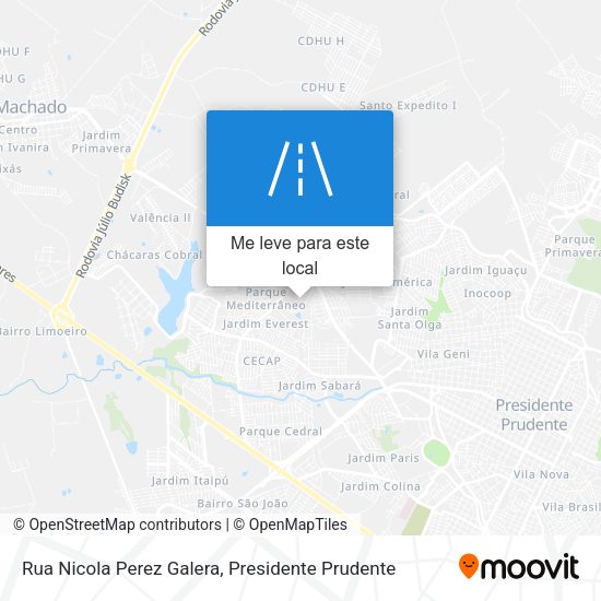 Rua Nicola Perez Galera mapa