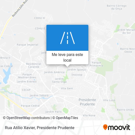 Rua Atílio Xavier mapa