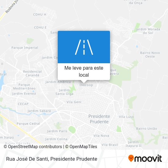 Rua José De Santi mapa