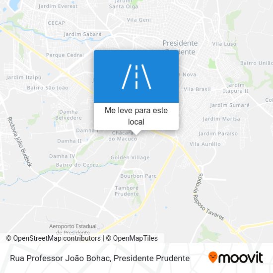 Rua Professor João Bohac mapa