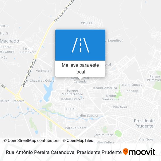 Rua Antônio Pereira Catanduva mapa