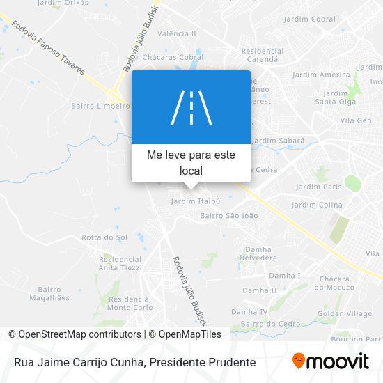 Rua Jaime Carrijo Cunha mapa