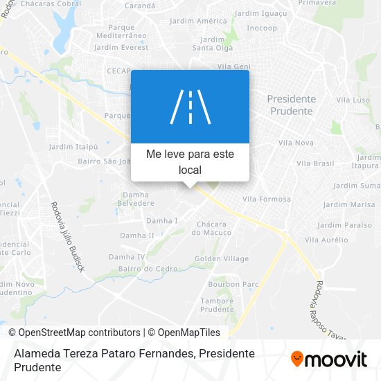 Alameda Tereza Pataro Fernandes mapa