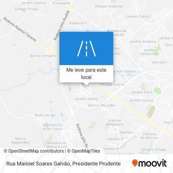Rua Manoel Soares Galvão mapa