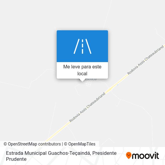 Estrada Municipal Guachos-Teçaindá mapa