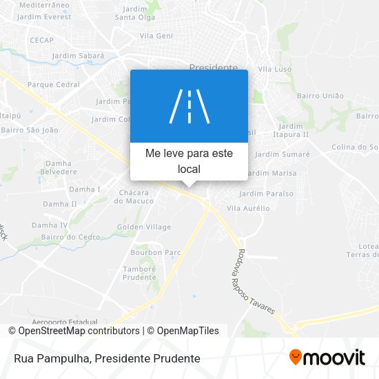 Rua Pampulha mapa