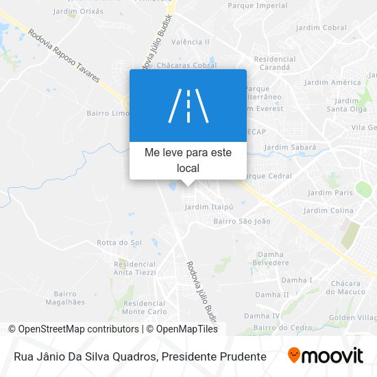 Rua Jânio Da Silva Quadros mapa