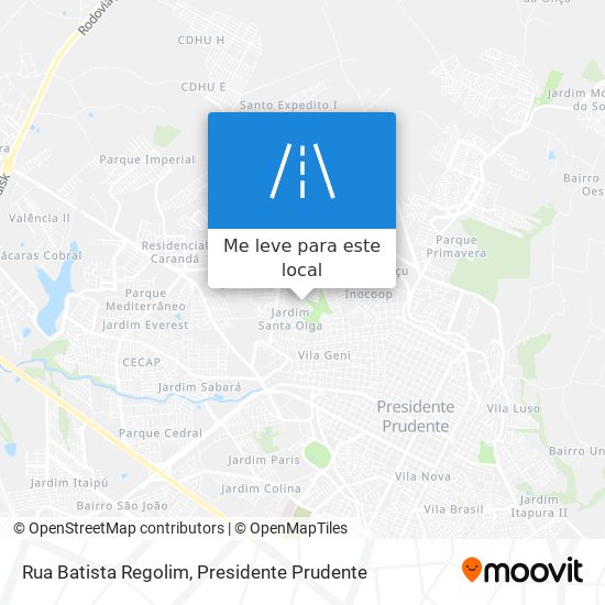 Rua Batista Regolim mapa