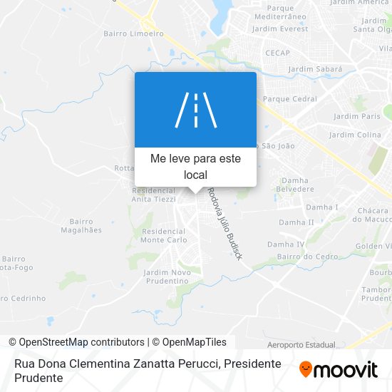 Rua Dona Clementina Zanatta Perucci mapa