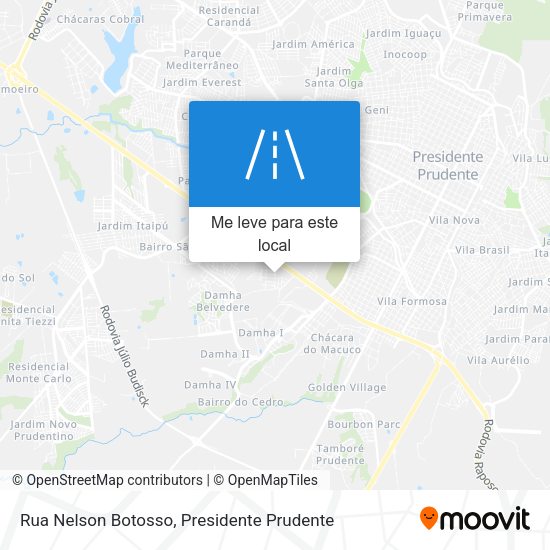 Rua Nelson Botosso mapa