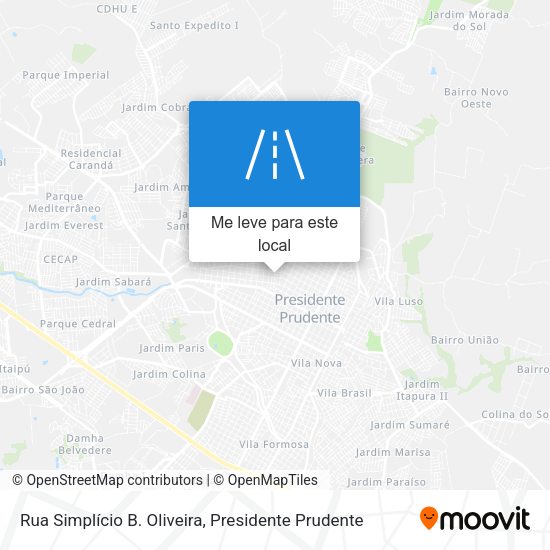 Rua Simplício B. Oliveira mapa