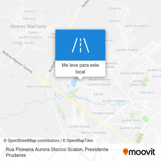 Rua Pioneira Aurora Stocco Scalon mapa