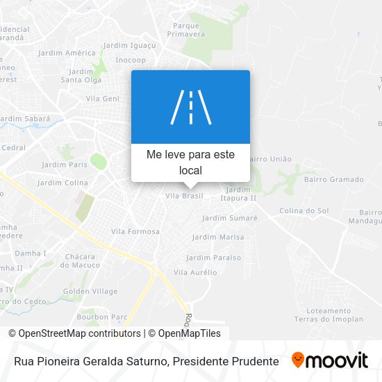 Rua Pioneira Geralda Saturno mapa