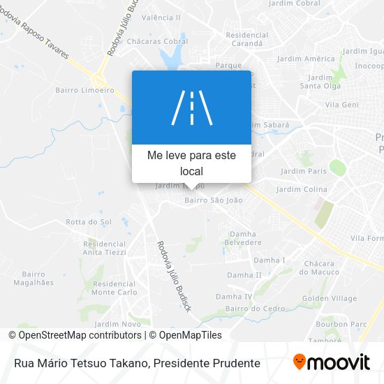 Rua Mário Tetsuo Takano mapa