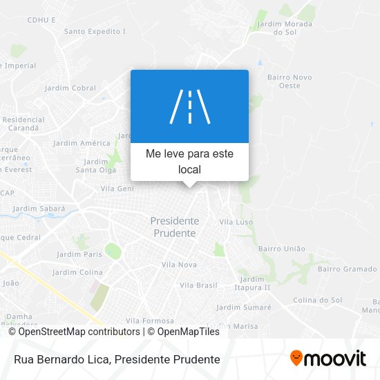 Rua Bernardo Lica mapa