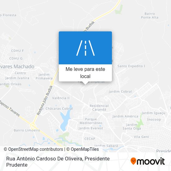 Rua Antônio Cardoso De Oliveira mapa
