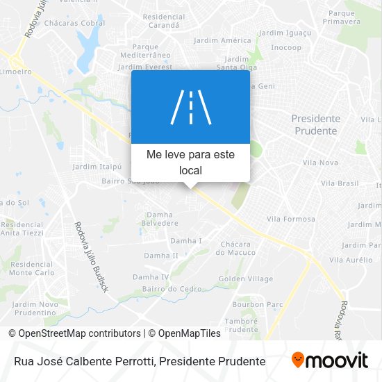 Rua José Calbente Perrotti mapa
