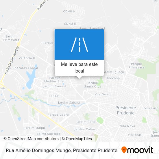 Rua Amélio Domingos Mungo mapa