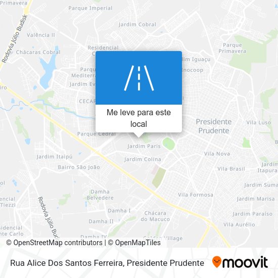 Rua Alice Dos Santos Ferreira mapa
