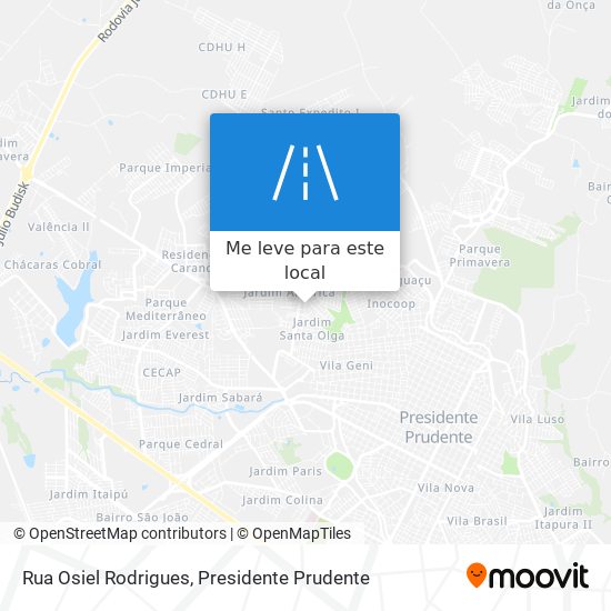 Rua Osiel Rodrigues mapa