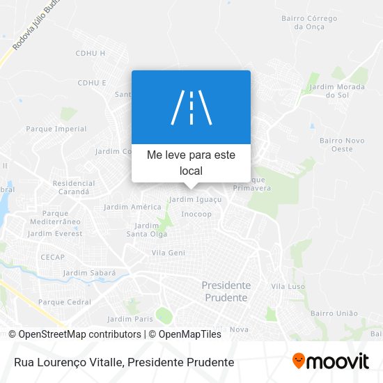 Rua Lourenço Vitalle mapa