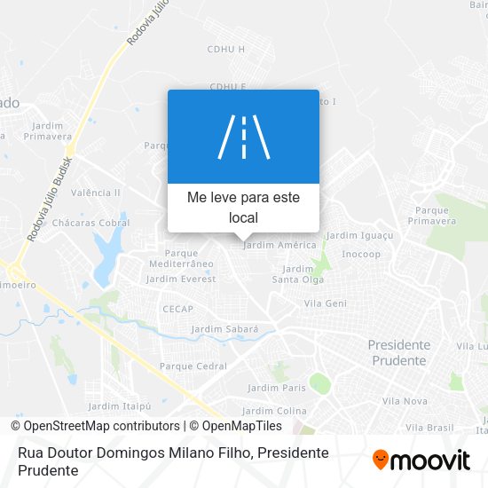 Rua Doutor Domingos Milano Filho mapa