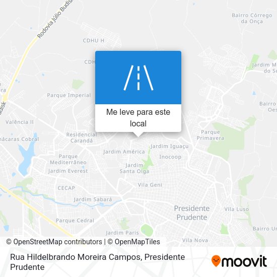 Rua Hildelbrando Moreira Campos mapa