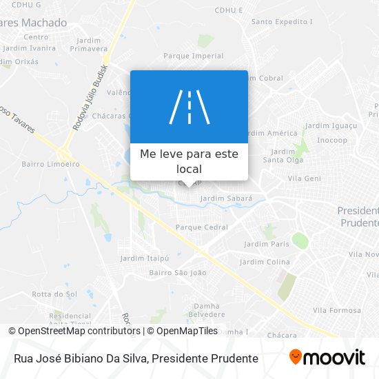 Rua José Bibiano Da Silva mapa