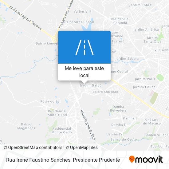 Rua Irene Faustino Sanches mapa
