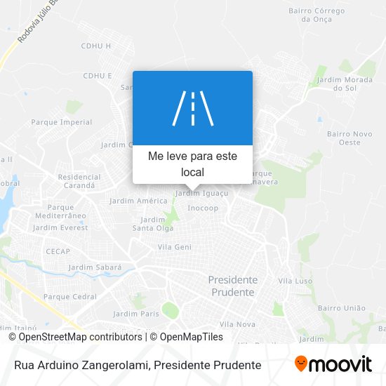 Rua Arduino Zangerolami mapa