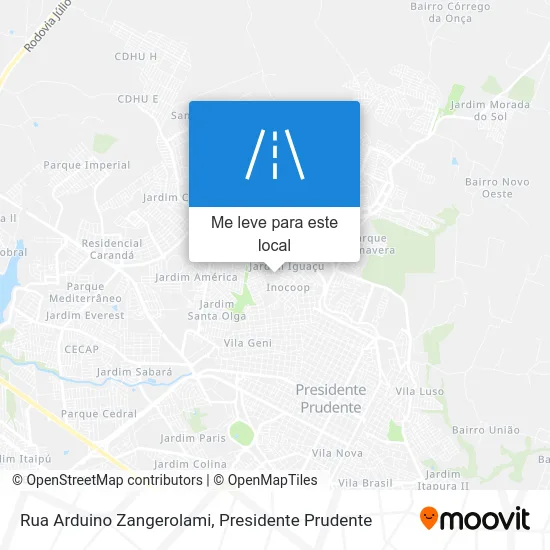 Rua Arduino Zangerolami mapa