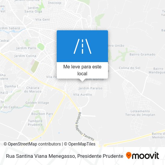 Rua Santina Viana Menegasso mapa