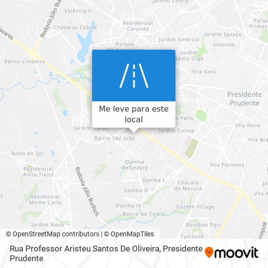 Rua Professor Aristeu Santos De Oliveira mapa