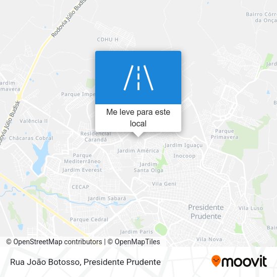 Rua João Botosso mapa