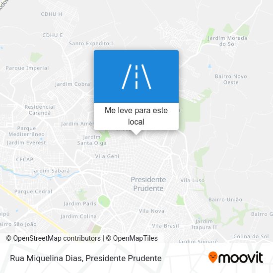 Rua Miquelina Dias mapa