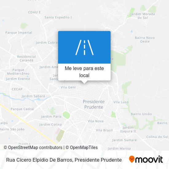 Rua Cícero Elpídio De Barros mapa